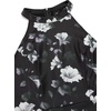 image:imageVFSHOW Womens Halter Neck Cocktail Wedding Guest Bodycon Evening Long DressBlack and White Floral Print