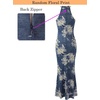 image:imageVFSHOW Womens Halter Neck Cocktail Wedding Guest Bodycon Evening Long DressBlue Floral Print