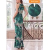 image:imageVFSHOW Womens Halter Neck Cocktail Wedding Guest Bodycon Evening Long DressGreen Floral Printb