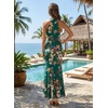 image:imageVFSHOW Womens Halter Neck Cocktail Wedding Guest Bodycon Evening Long DressGreen Multi Floral Print