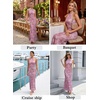 image:imageVFSHOW Womens Halter Neck Cocktail Wedding Guest Bodycon Evening Long DressPinkish Purple Floral Print