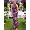 image:imageVFSHOW Womens Halter Neck Cocktail Wedding Guest Bodycon Evening Long DressPurple and Multi Floral Print