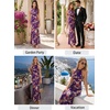 image:imageVFSHOW Womens Halter Neck Cocktail Wedding Guest Bodycon Evening Long DressPurple and Multi Floral Print