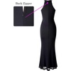 image:imageVFSHOW Womens Halter Neck Cocktail Wedding Guest Bodycon Evening Long DressSolid Black
