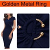 image:imageVFSHOW Womens Notch V Neck Ruched Work Business Office Church Bodycon DressNavy Blue