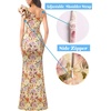 image:imageVFSHOW Womens Ruffle One Shoulder Formal Prom Gala Maxi Dress Evening GownApricot Velvet Floral Print