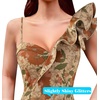 image:imageVFSHOW Womens Ruffle One Shoulder Formal Prom Gala Maxi Dress Evening GownApricot and Orange Floral Print