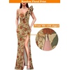 image:imageVFSHOW Womens Ruffle One Shoulder Formal Prom Gala Maxi Dress Evening GownApricot and Orange Floral Print