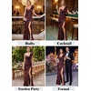 image:imageVFSHOW Womens Ruffle One Shoulder Formal Prom Gala Maxi Dress Evening GownBlack and Red Rose Floral Print