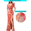 image:imageVFSHOW Womens Ruffle One Shoulder Formal Prom Gala Maxi Dress Evening GownOrange Floral Print