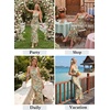 image:imageVFSHOW Womens Sexy Halter Neck Cocktail Wedding Guest Bodycon Maxi DressGreen Multi Floral Print