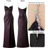 image:imageVFSHOW Womens Sexy Spaghetti Strap Formal Prom Evening Gala Long Maxi DressBlack With Purple Metallic Stitching