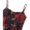 image:imageVFSHOW Womens Sexy Spaghetti Strap Formal Prom Evening Gala Long Maxi DressBlack With Red Floral Print