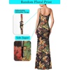 image:imageVFSHOW Womens Sexy Spaghetti Strap Formal Prom Evening Gala Long Maxi DressBlack and Multi Floral Printb