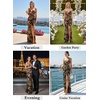 image:imageVFSHOW Womens Sexy Spaghetti Strap Formal Prom Evening Gala Long Maxi DressBlack and Multi Floral Printb