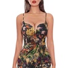 image:imageVFSHOW Womens Sexy Spaghetti Strap Formal Prom Evening Gala Long Maxi DressBlack and Multi Floral Printb