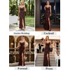 image:imageVFSHOW Womens Sexy Spaghetti Strap Formal Prom Evening Gala Long Maxi DressBlack and Red Rose Floral Print