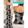 image:imageVFSHOW Womens Sexy Spaghetti Strap Formal Prom Evening Gala Long Maxi DressBlack and White Geometric