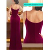 image:imageVFSHOW Womens Sexy Spaghetti Strap Formal Prom Evening Gala Long Maxi DressDark Red Velvet
