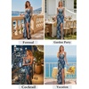 image:imageVFSHOW Womens Sexy Spaghetti Strap Formal Prom Evening Gala Long Maxi DressDenim Blue Floral Print
