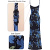 image:imageVFSHOW Womens Sexy Spaghetti Strap Formal Prom Evening Gala Long Maxi DressLight Blue Floral Print