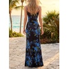 image:imageVFSHOW Womens Sexy Spaghetti Strap Formal Prom Evening Gala Long Maxi DressLight Blue Floral Print