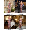 image:imageVFSHOW Womens Sexy Spaghetti Strap Formal Prom Evening Gala Long Maxi DressMulti Floral Print