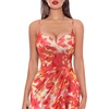 image:imageVFSHOW Womens Sexy Spaghetti Strap Formal Prom Evening Gala Long Maxi DressOrange Floral Print