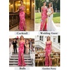 image:imageVFSHOW Womens Sexy Spaghetti Strap Formal Prom Evening Gala Long Maxi DressPink Floral Printc