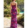 image:imageVFSHOW Womens Sexy Spaghetti Strap Formal Prom Evening Gala Long Maxi DressPurple Floral Print