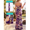 image:imageVFSHOW Womens Sexy Spaghetti Strap Formal Prom Evening Gala Long Maxi DressPurple Floral Printb