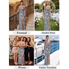 image:imageVFSHOW Womens Sexy Spaghetti Strap Formal Prom Evening Gala Long Maxi DressSilver Grey Velvet Blue Floral