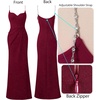 image:imageVFSHOW Womens Sexy Spaghetti Strap Formal Prom Evening Gala Long Maxi DressSparkly Dark Red