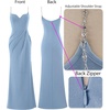 image:imageVFSHOW Womens Sexy Spaghetti Strap Formal Prom Evening Gala Long Maxi DressSparkly Dusty Blue