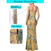 image:imageVFSHOW Womens Sexy Spaghetti Strap Formal Prom Evening Gala Long Maxi DressYellow With Floral Print