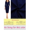 image:imageVFSHOW Womens Work Business Office Front Zipper Peplum Church Sheath DressDark Blue