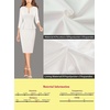 image:imageVFSHOW Womens Work Business Office Front Zipper Peplum Church Sheath DressOffwhite