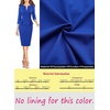 image:imageVFSHOW Womens Work Business Office Front Zipper Peplum Church Sheath DressRoyal Blue