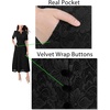 image:imageVFSHOW Womens Work Office Business Church Cocktail Pocket A Line Midi DressBlack Floral Lace