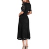 image:imageVFSHOW Womens Work Office Business Church Cocktail Pocket A Line Midi DressBlack Floral Lace
