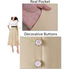 image:imageVFSHOW Womens Work Office Business Church Cocktail Pocket A Line Midi DressOffwhiteblackbeige
