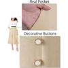 image:imageVFSHOW Womens Work Office Business Church Pockets Buttons A Line Midi DressOffwhiteblackbeige