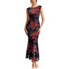 Black With Red Floral Print