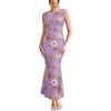 Purple and Multi Floral Print-b