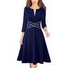 Navy Blue With White Piping