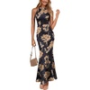 Black With Orange Floral Print