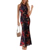 Black With Red Floral Print