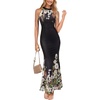 Black and Multi Floral Print-d