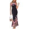 Black and Pink Floral Print