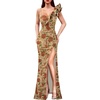 Apricot and Orange Floral Print